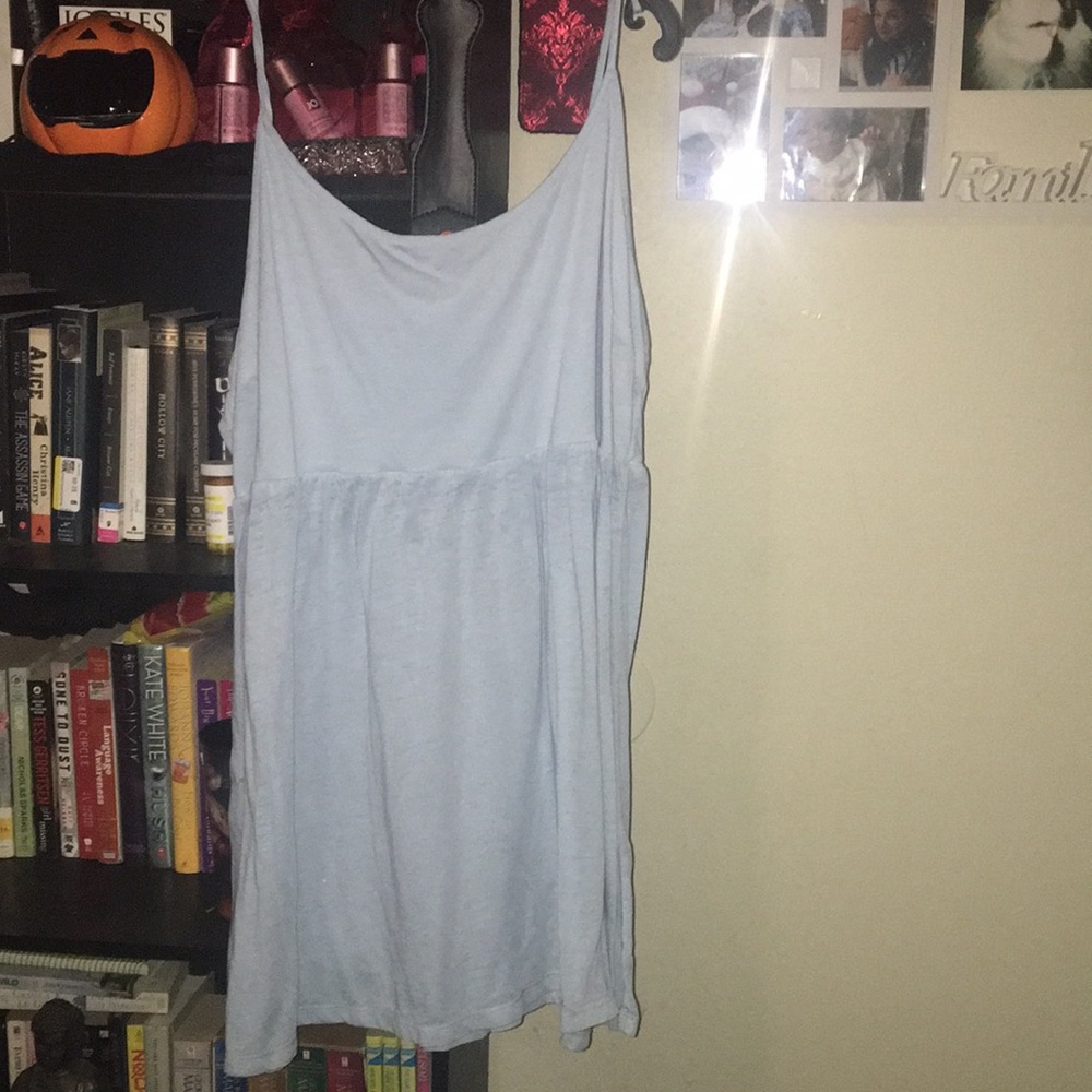 Baby blue mini skater dress